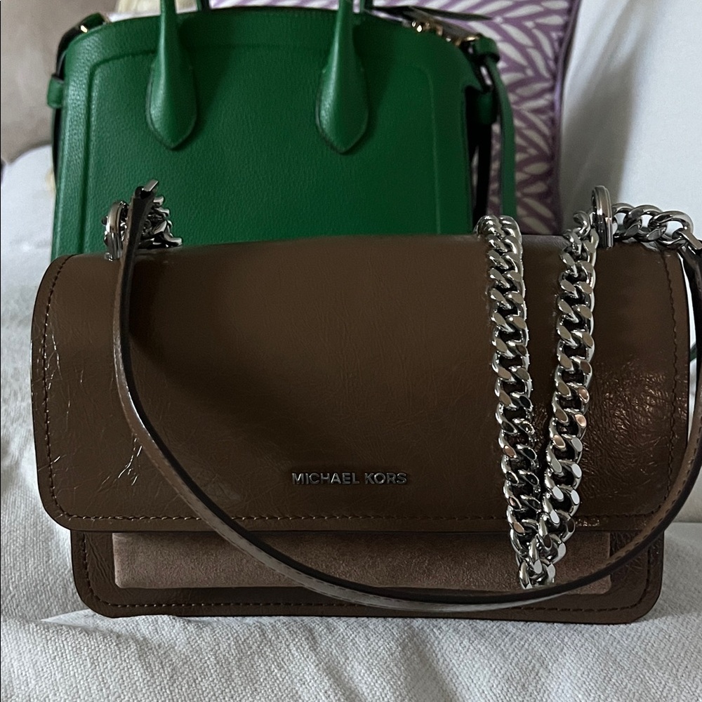 Michael Kors Brown Crossbody Bag with Chain Strap